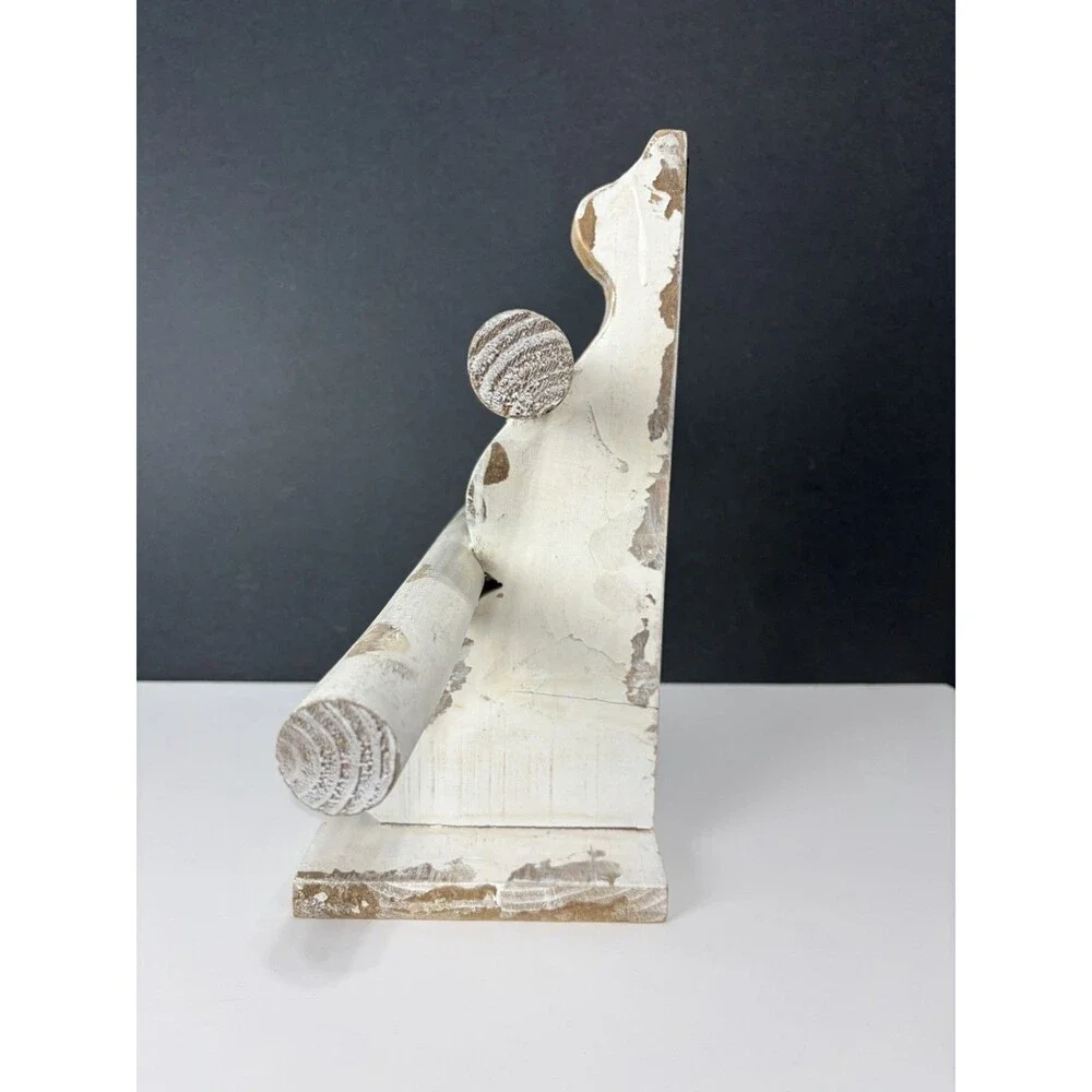 Wooden Jewelry Display Stand White Bracelet Necklace Watch Holder Organizer